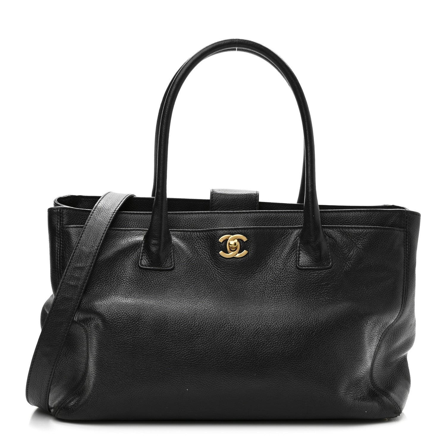 Chanel Calfskin Cerf Executive Shopper Tote Black 1 of 10