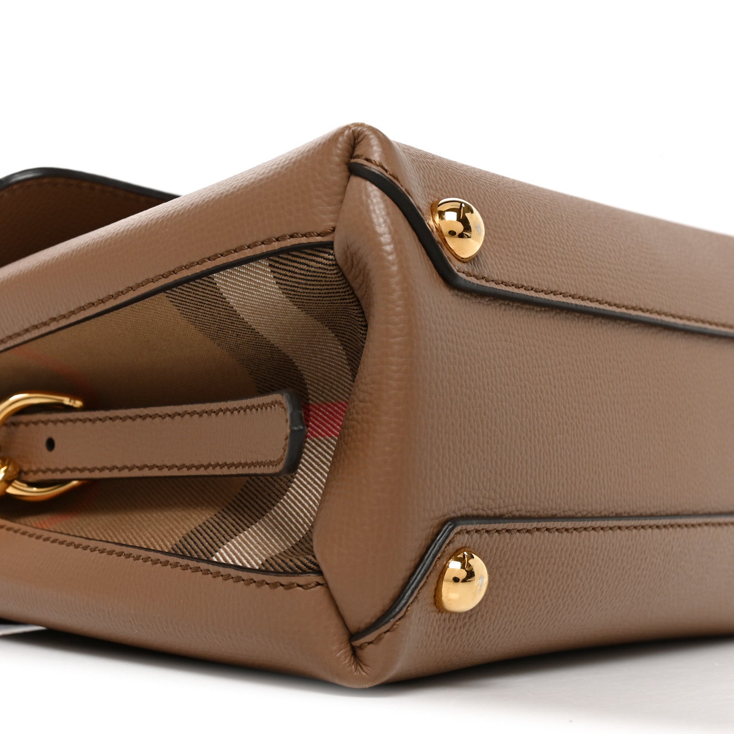 Burberry Derby Calfskin House Check Small Camberley Dark Sand 8 of 9