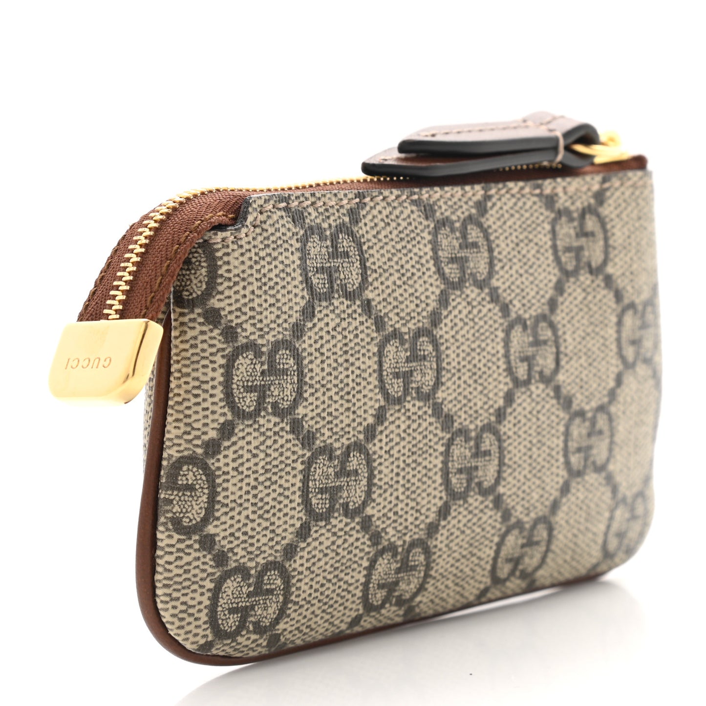 GG Supreme Monogram Key Case Beige Ebony Cuir
