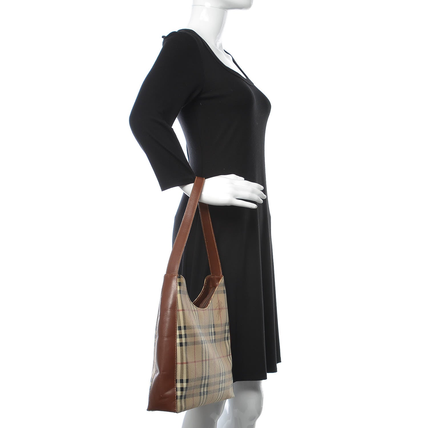 Burberry Haymarket Check Tote Chocolate 2 of 16