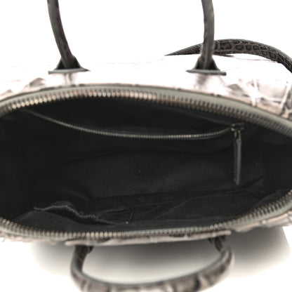 Givenchy Calfskin Crocodile Embossed 3D Stud Medium Antigona Storm Grey 5 of 11