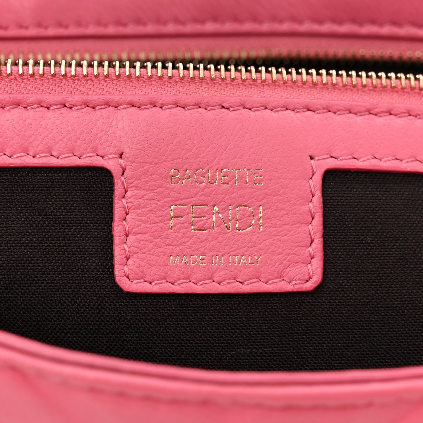 Nappa FF 1974 Embossed Baguette Rosa Fluo