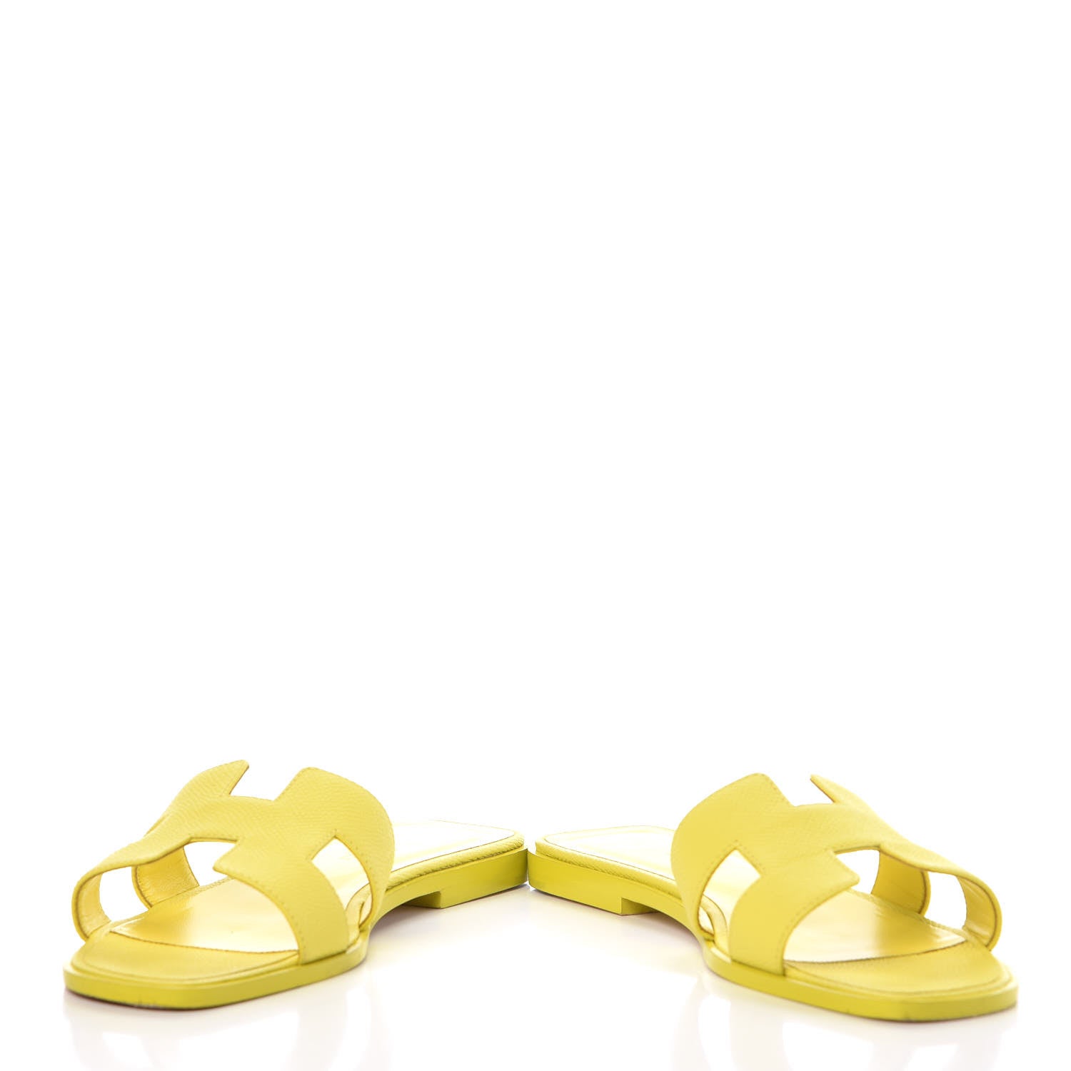 Hermes Epsom Oran Sandals 38 Jaune Pollen 5 of 14