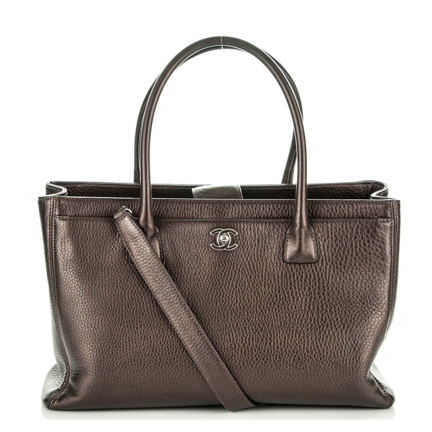 Chanel Metallic Deerskin Cerf Executive Shopper Tote Copper 1 of 8