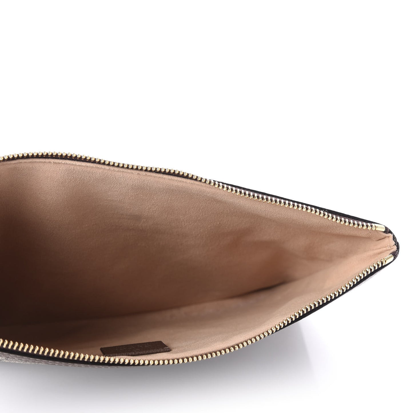 GG Supreme Monogram Large Ophidia Pouch Clutch Brown