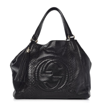 Gucci Python Medium Soho Shoulder Bag Black 1 of 7