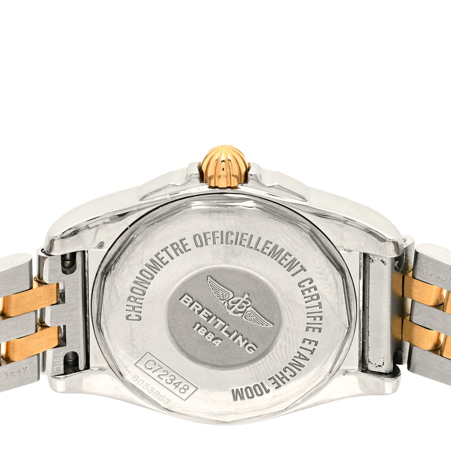 Breitling Stainless Steel 18K Rose Gold 29mm Galactic Quartz Watch Black C7234812 4 of 4