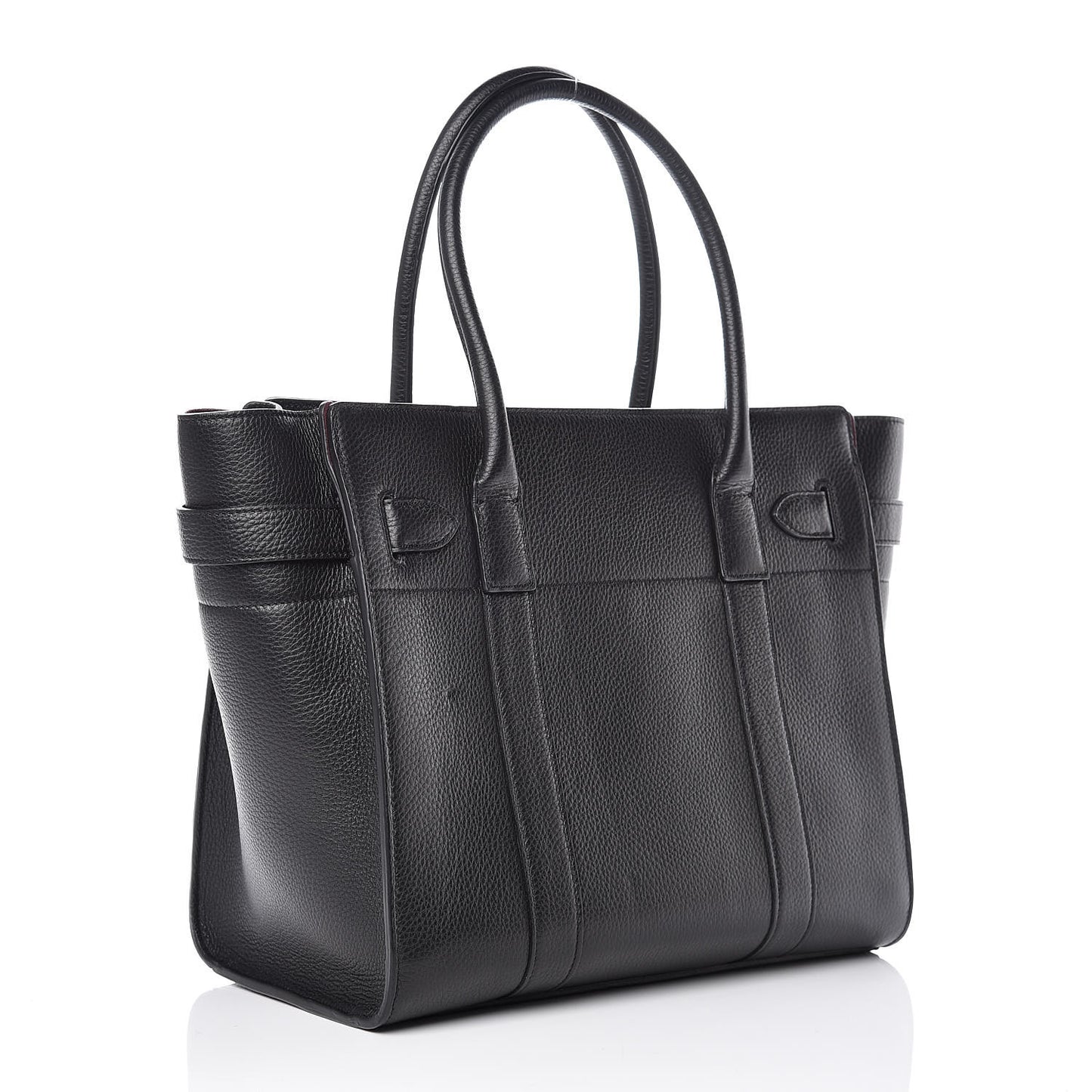 Classic Grain Small Bayswater Zip Tote Black
