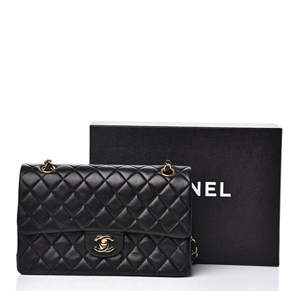 Chanel Lambskin Quilted Medium Double Flap Black 18 of 18