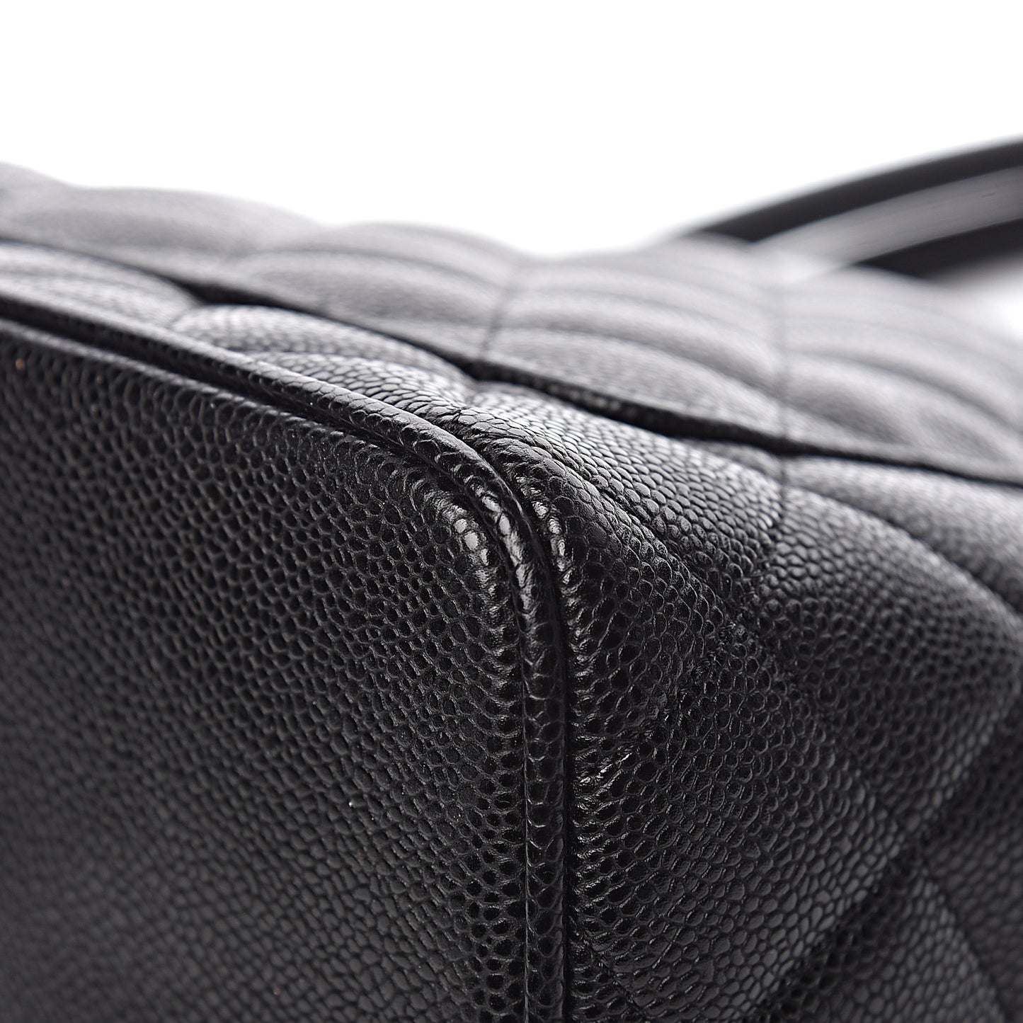 Caviar Quilted Medallion Tote Black