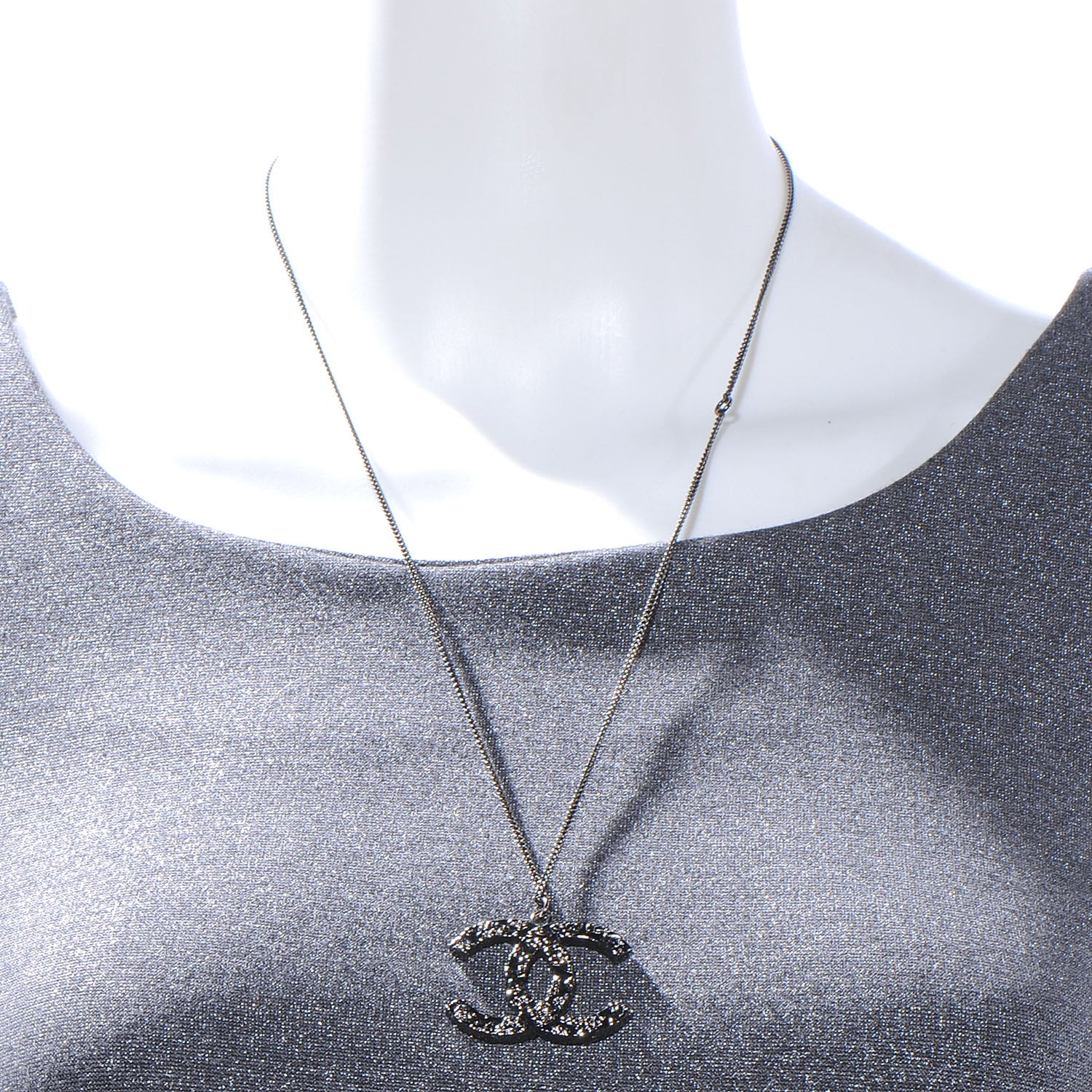 Chanel Ruthenium Camellia CC Necklace 2 of 4