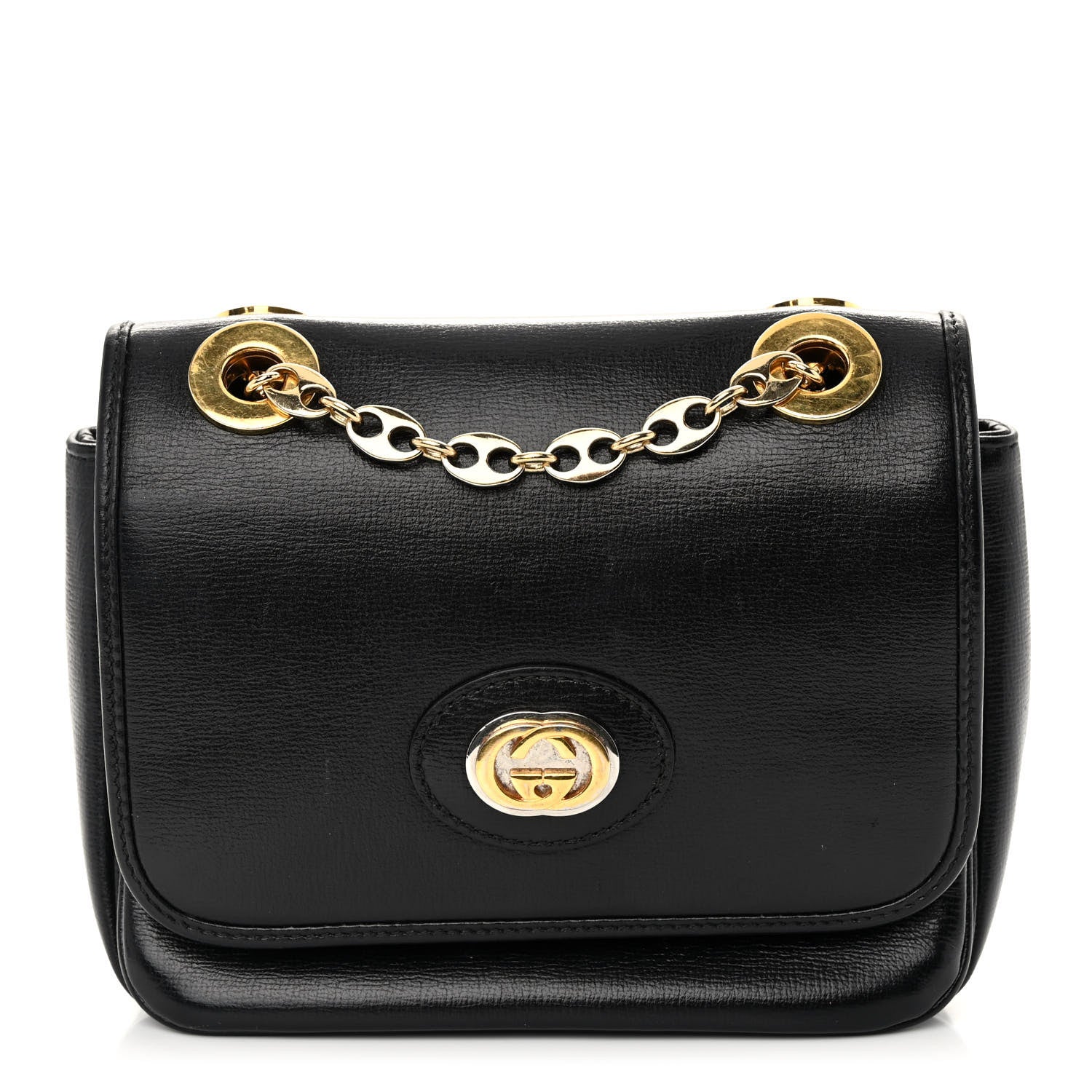 Gucci Azalea Calfskin Mini Marina Chain Shoulder Bag Black 1 of 12