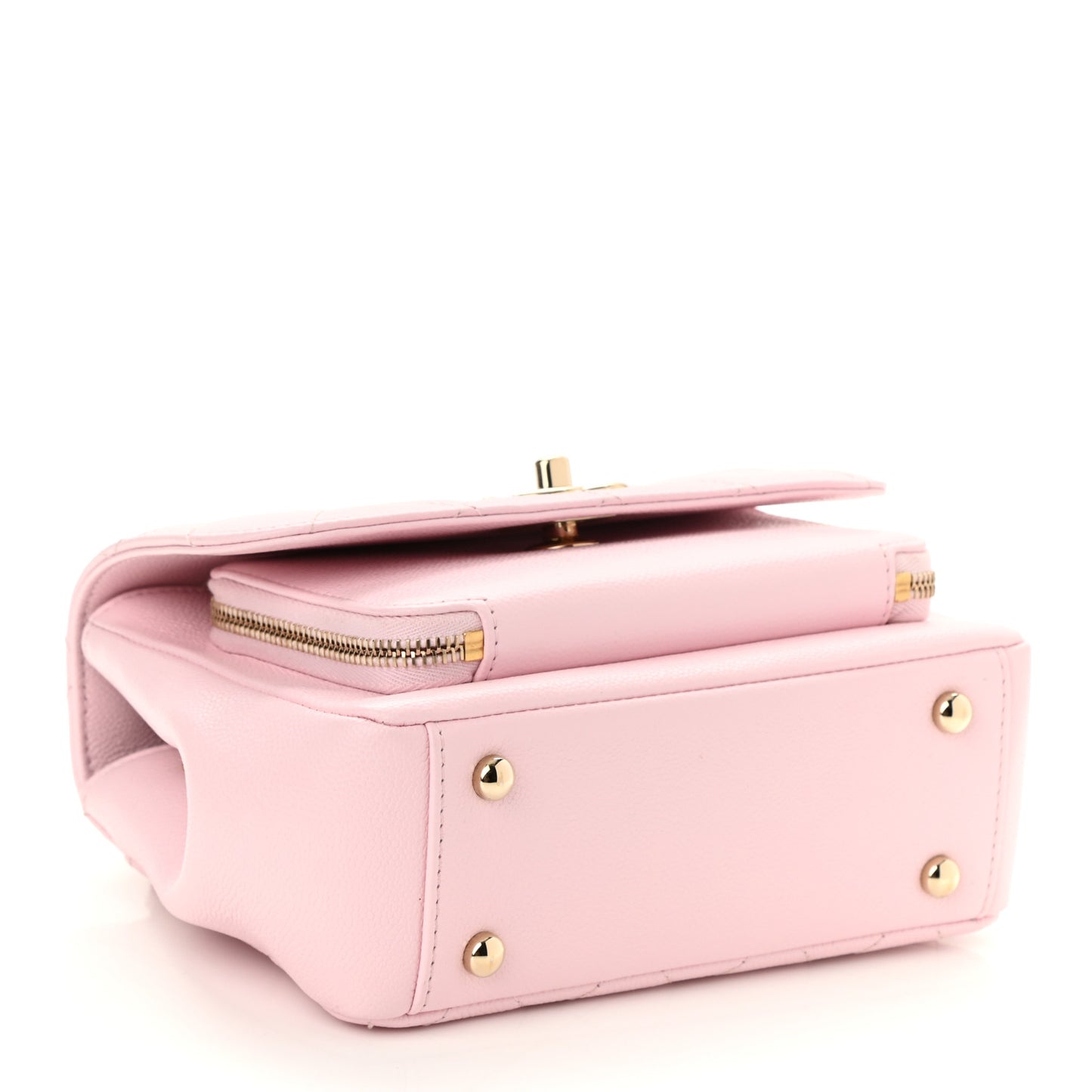 Caviar Quilted Small Business Affinity Flap Light Pink