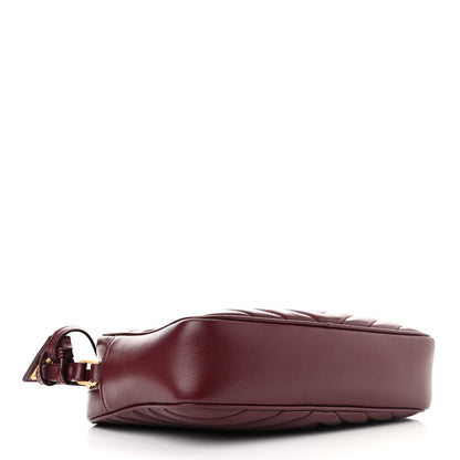 Saint Laurent Calfskin Matelasse Monogram Lou Camera Bag Dark Legion Red 4 of 11