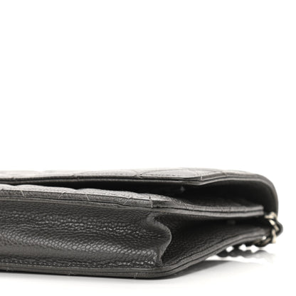 Chanel Caviar Quilted Wallet On Chain WOC Dark Grey 11 of 11