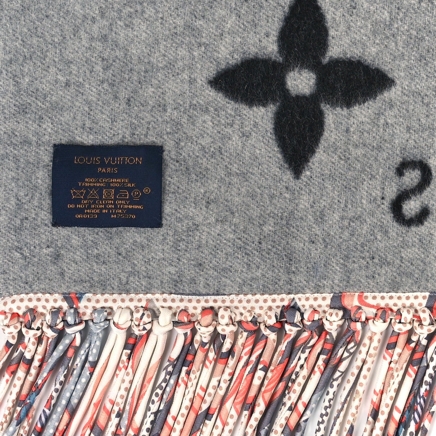 Cashmere Monogram Reykjavik Scarf Black Multicolor