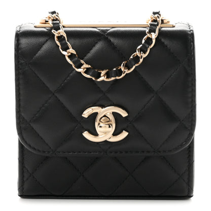Chanel Lambskin Quilted Mini Trendy CC Chain Wallet Black 1 of 11