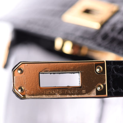 Hermes Shiny Alligator Mini Kelly Sellier 20 Black 24 of 37