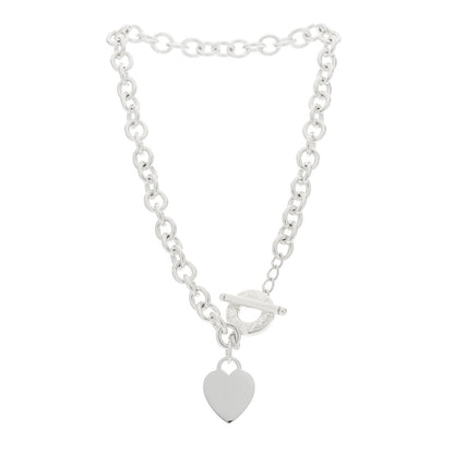 Tiffany Sterling Silver Heart Tag Toggle Necklace 2 of 5