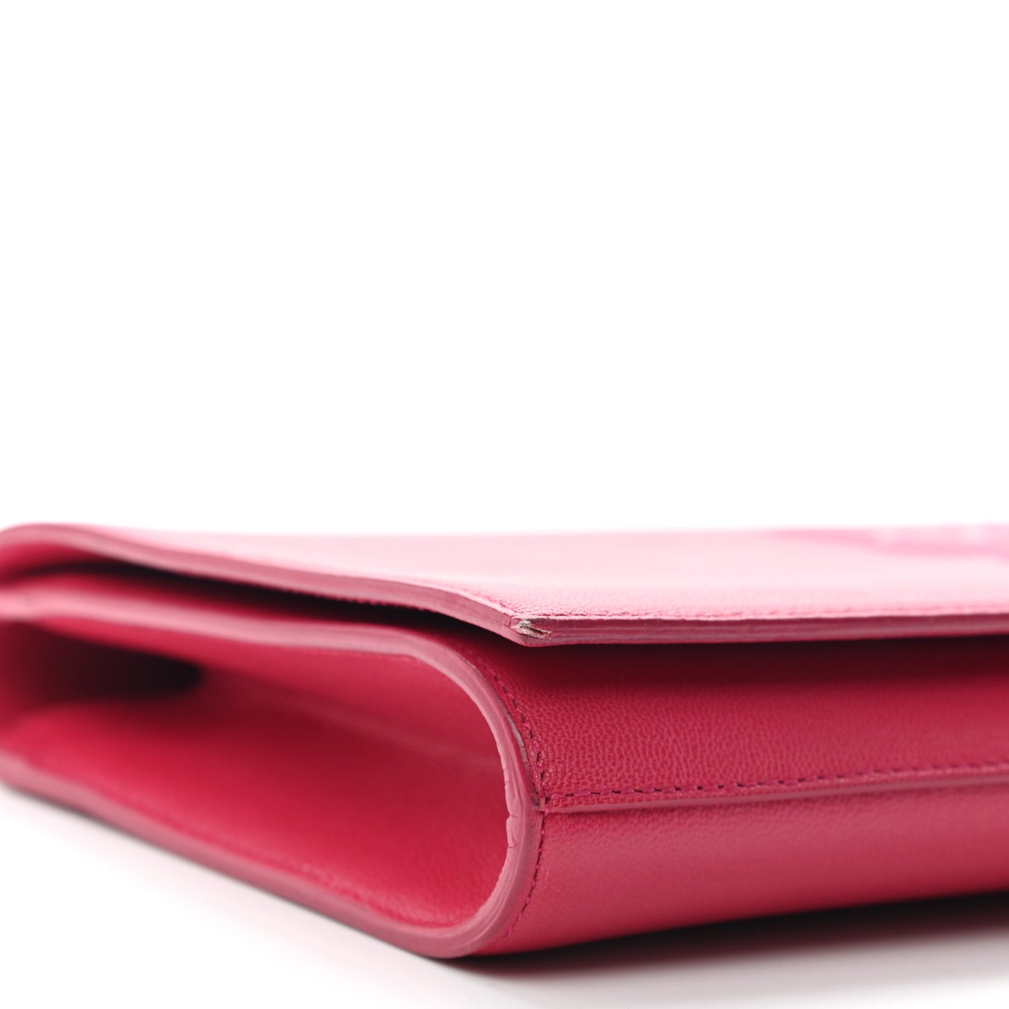Calfskin Monogram Large Belle De Jour Clutch Lipstick Fuchsia