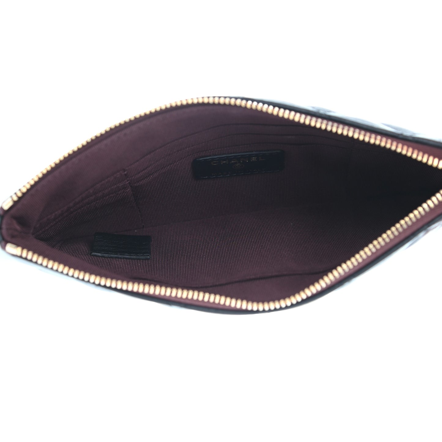 Lambskin Quilted Cosmetic Case Black
