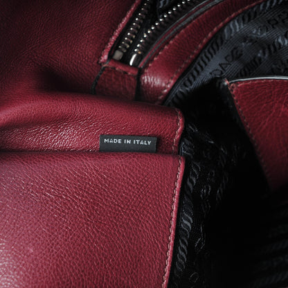 Prada Glace Calf Twin Pocket Tote Ametista 9 of 9