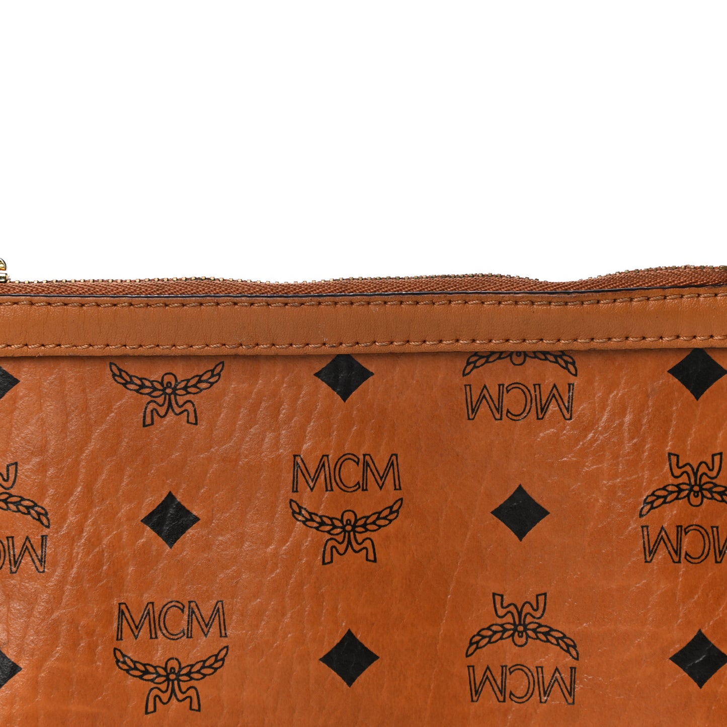 Visetos Wristlet Zip Pouch Cognac