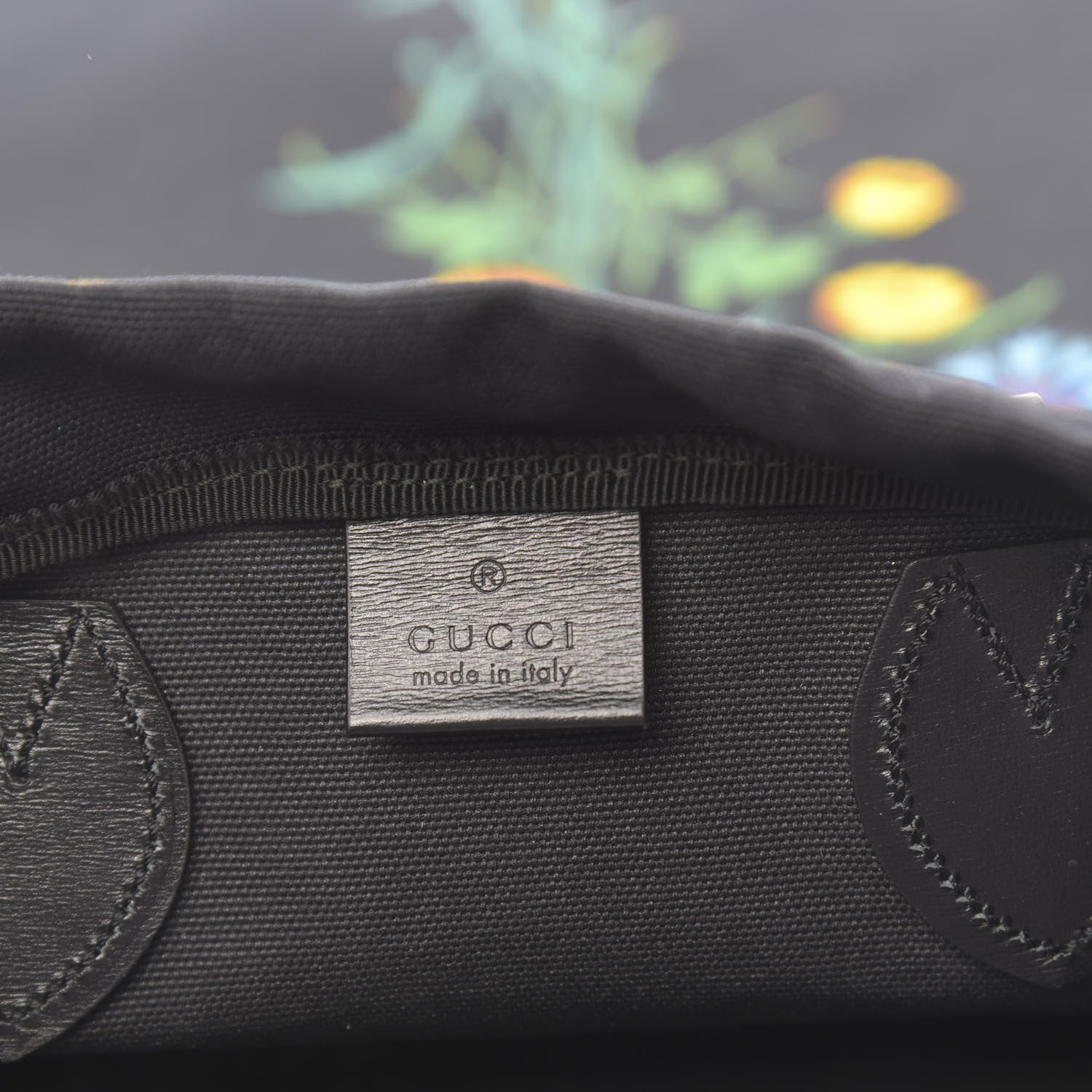 Gucci Canvas Chateau Marmont Drawstring Tote Black 6 of 10