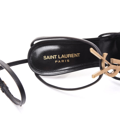Saint Laurent Calfskin Cassandra 110 Sandals 39 Black 7 of 8