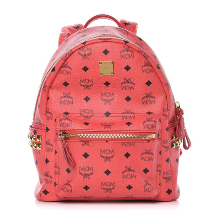 MCM Visetos Side Stud Small Stark Backpack Corail 1 of 11
