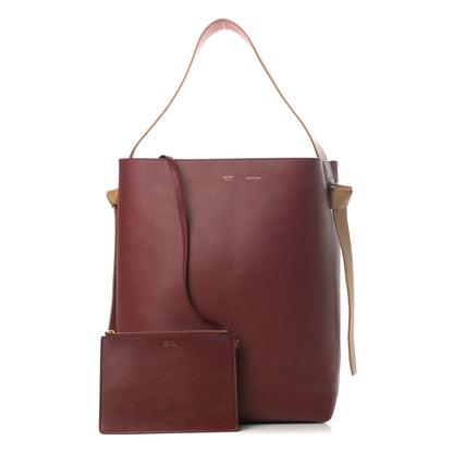 Celine Shiny Smooth Calfskin Small Twisted Cabas Dark Ruby Navy 1 of 14