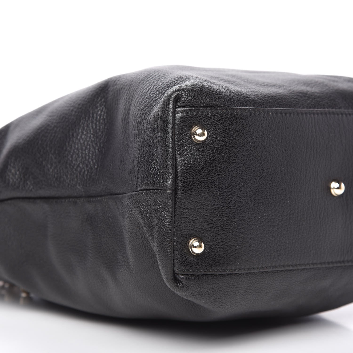 Gucci Goatskin Capri Chain Tote Black 6 of 10