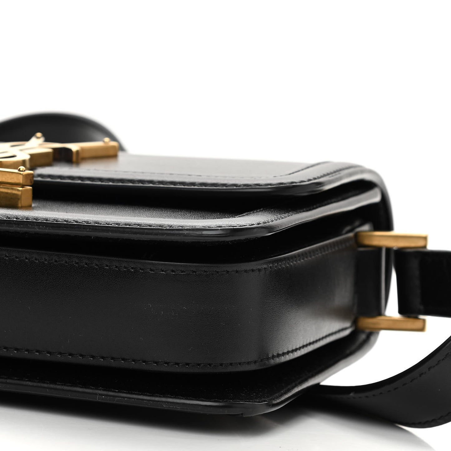 Smooth Calfskin Small Solferino Satchel Black