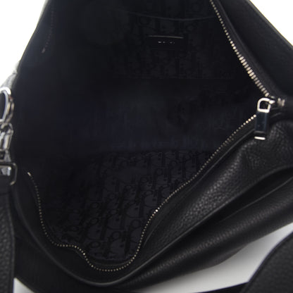 Christian Dior Grained Calfskin Saddle Soft Bag Black 5 of 9