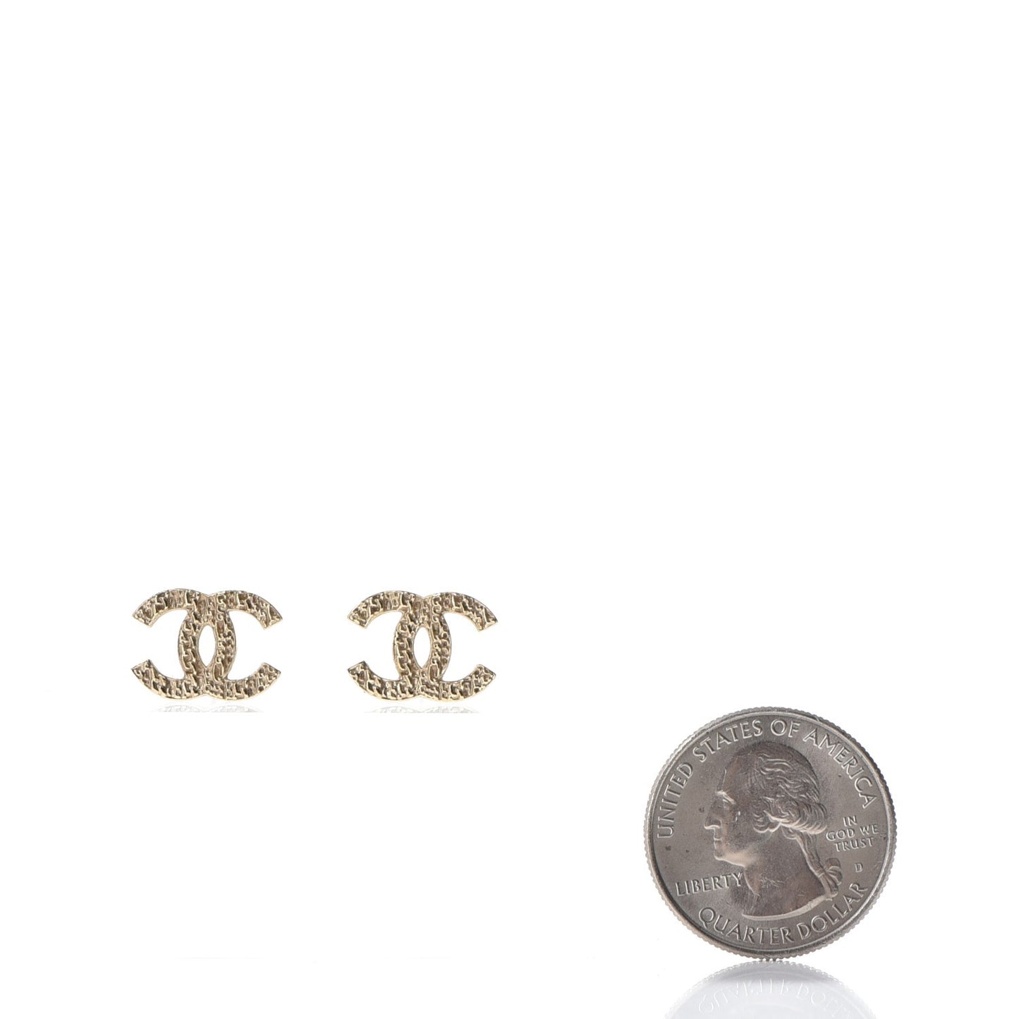 Chain CC Earrings Gold