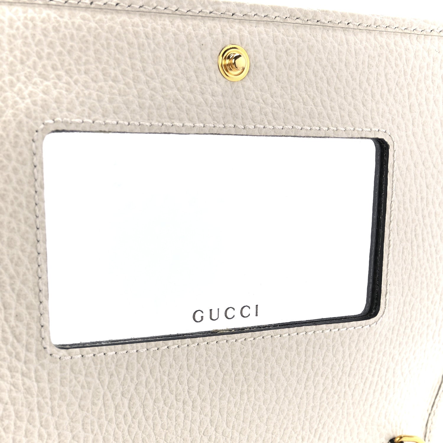 Gucci Dollar Calfskin Mini GG Marmont Chain Wallet Mystic White 6 of 12