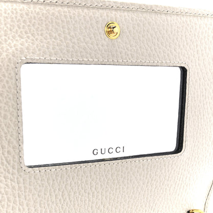 Gucci Dollar Calfskin Mini GG Marmont Chain Wallet Mystic White 6 of 12