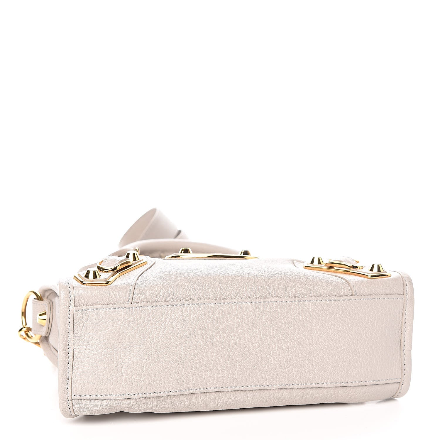 Balenciaga Chevre Gold Metallic Edge Hardware Mini City Gris Clair Gris Perle 4 of 10