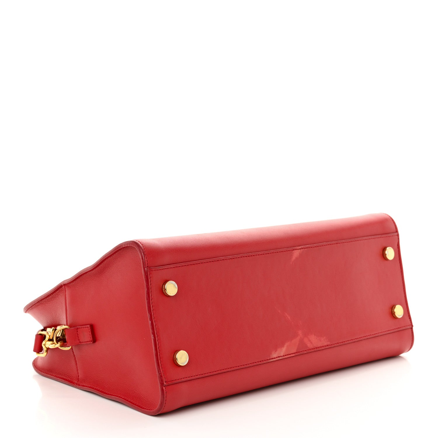 Saint Laurent Calfskin Small Monogram Cabas Lipstick Red 4 of 12