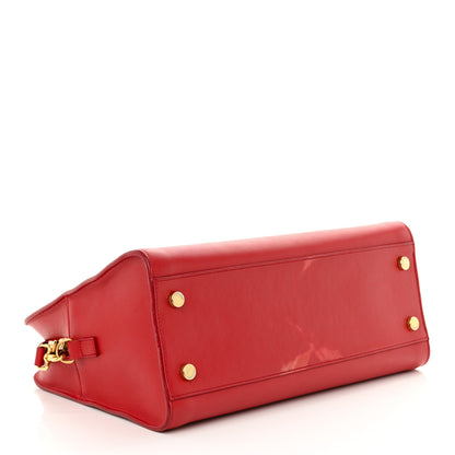 Saint Laurent Calfskin Small Monogram Cabas Lipstick Red 4 of 12