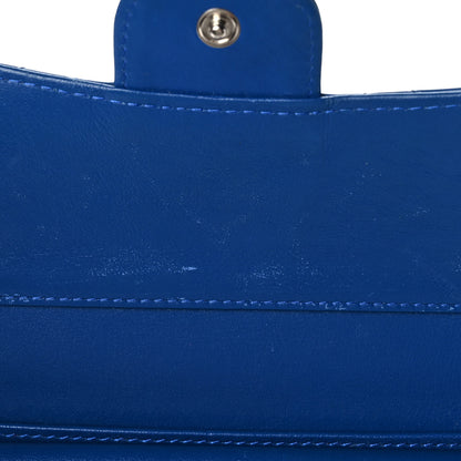 Chanel Patent Calfskin Quilted Large Flap Wallet Blue 12 of 12