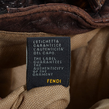 Fendi Zucca Nappa Nuvolata Vitello Tortuga Spy Tobacco Moro 9 of 9