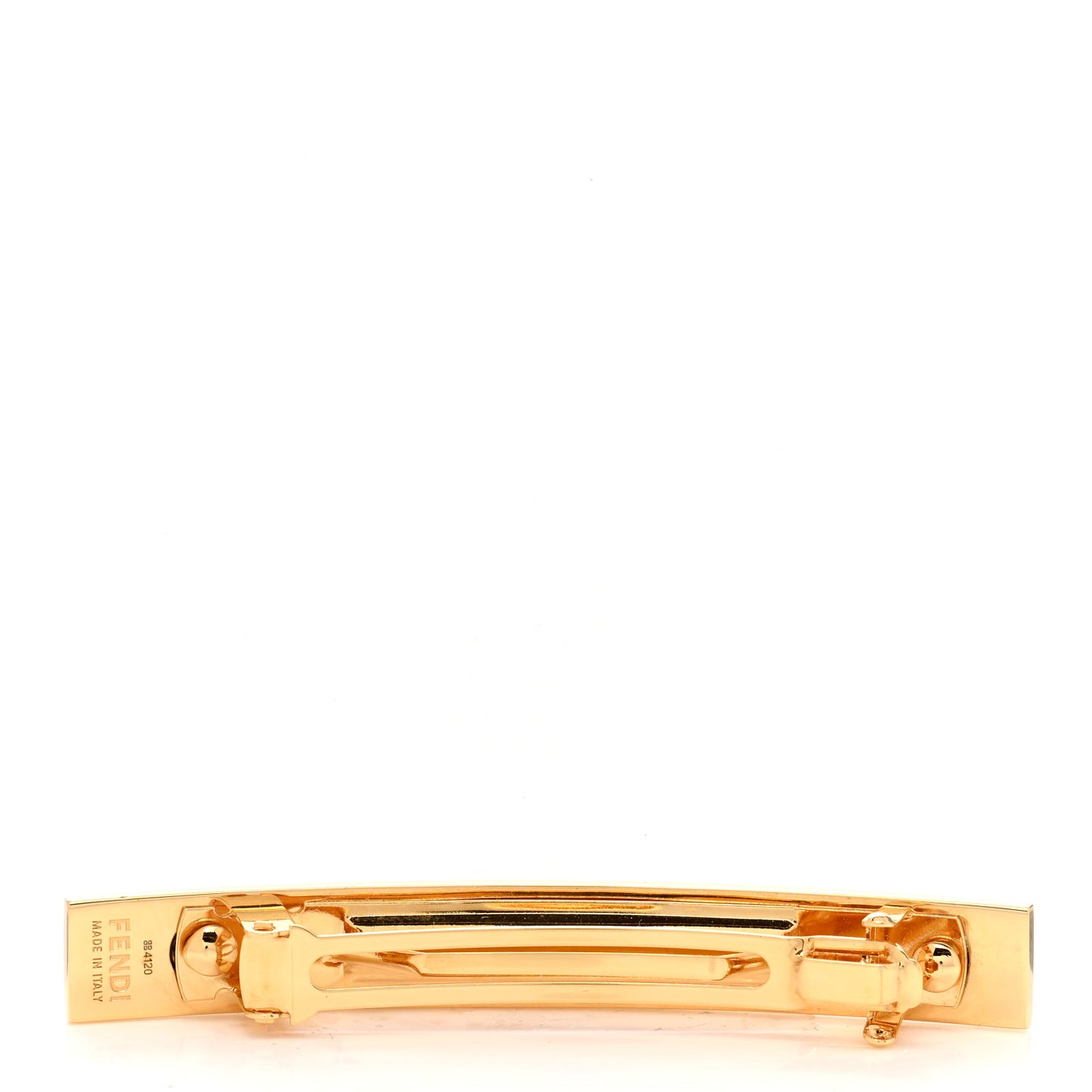Metal Resin Zucchino FF Logo Hair Clip Gold