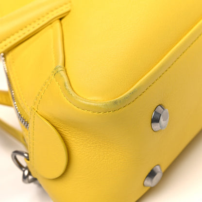 Balenciaga Shiny Day Calfskin Logo S Triangle Duffle Jaune Black 7 of 11