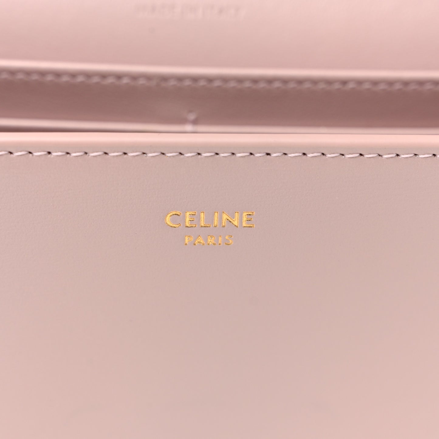 Shiny Calfskin Triomphe Margo Wallet on Chain Vintage Pink