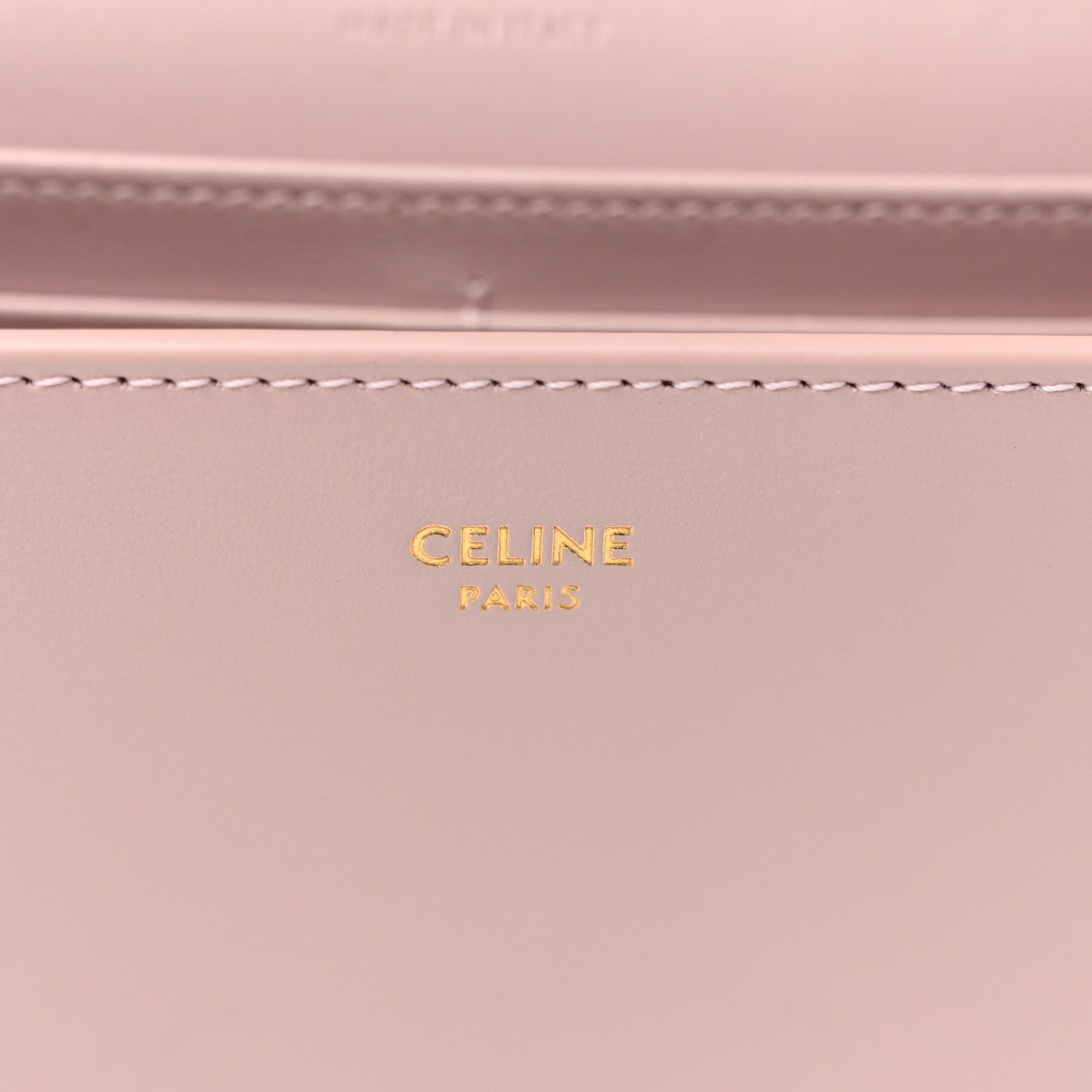 Celine Shiny Calfskin Triomphe Margo Wallet on Chain Vintage Pink 6 of 10