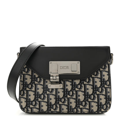Christian Dior Oblique Smooth Calfskin Messenger Beige Black 1 of 11