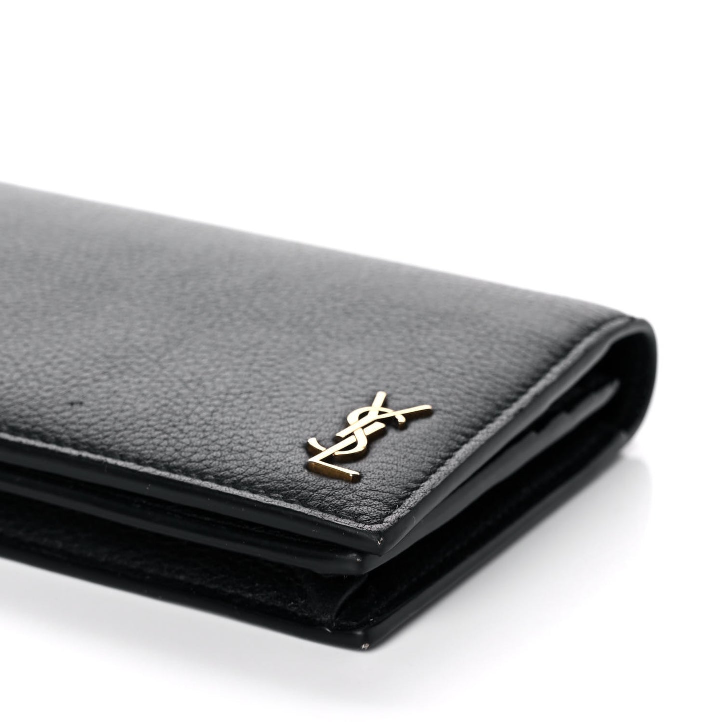 Calfskin Tiny Monogram Cassandre Wallet Black