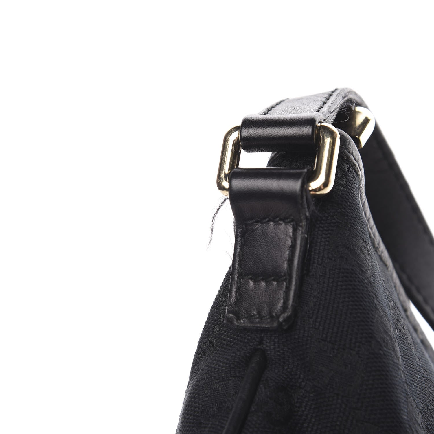Gucci Monogram Medium New Britt Half Moon Hobo Black 16 of 20
