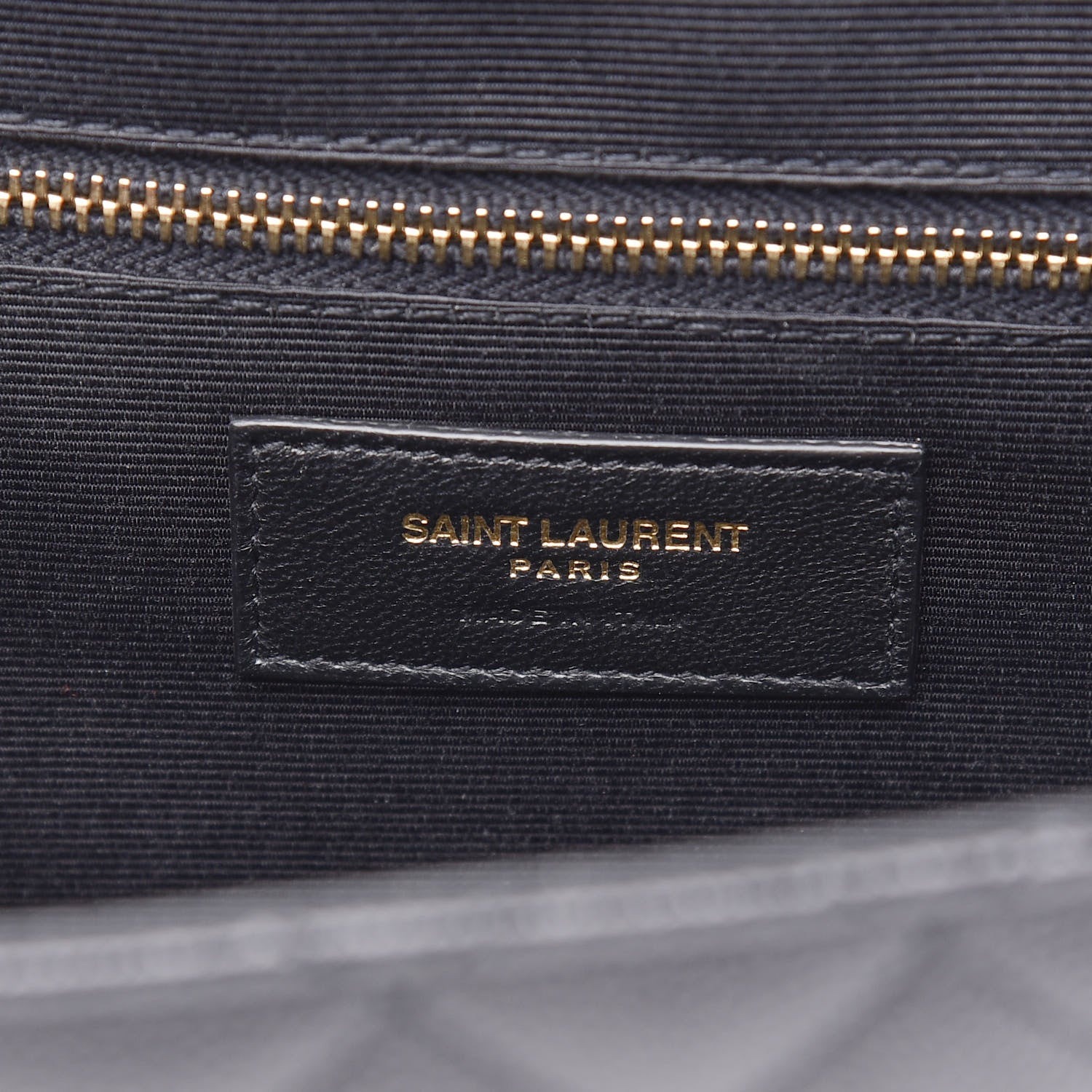 Saint Laurent Grain De Poudre Textured Mixed Matelasse Large Triquilt Monogram Satchel Black 7 of 9